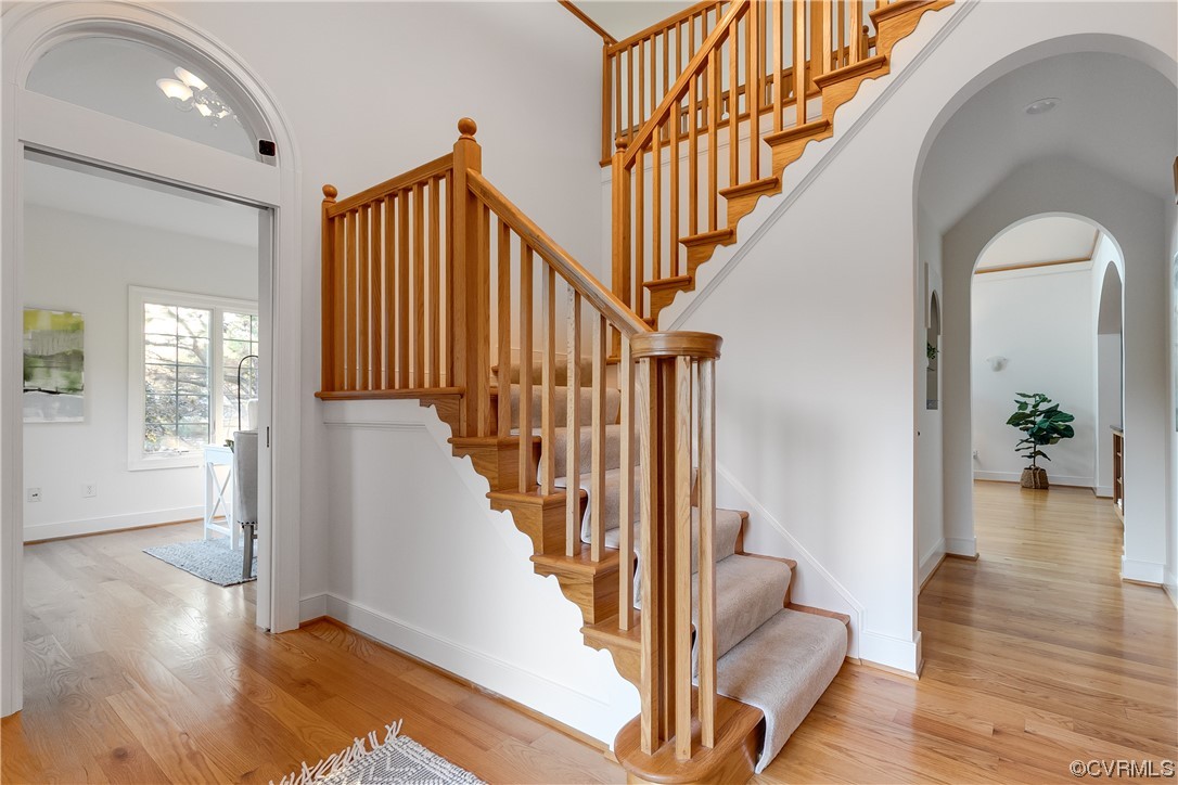 12110 Iron Forge Drive Midlothian, VA 23113 - Photo 5 of 50 a view of entryway and hall with wooden floor