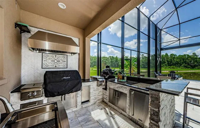 a living room with furniture and windows