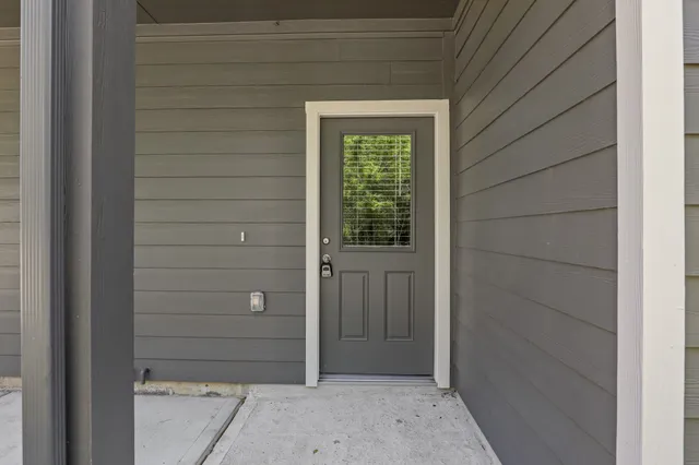 a view of front door