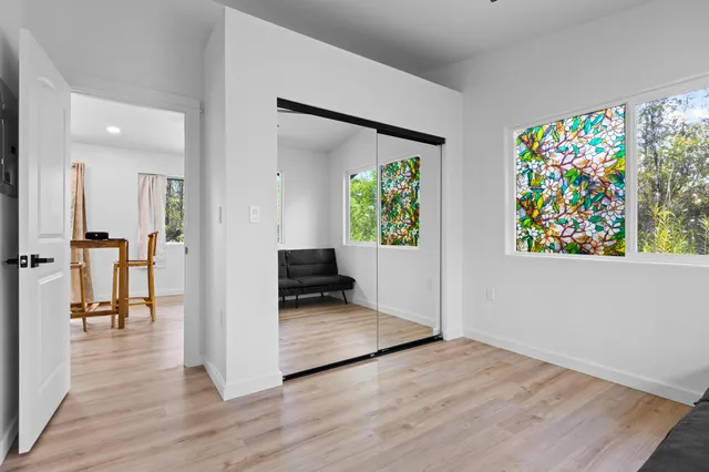 view of an entryway with wooden floor