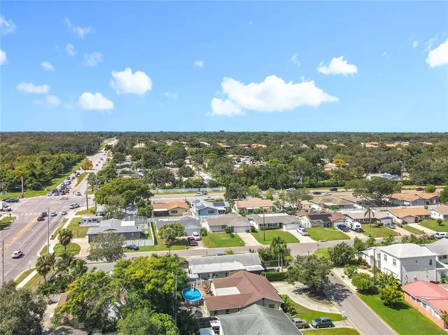 an aerial view of a city