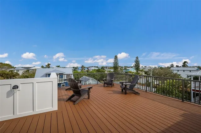 a view of a terrace with seating area