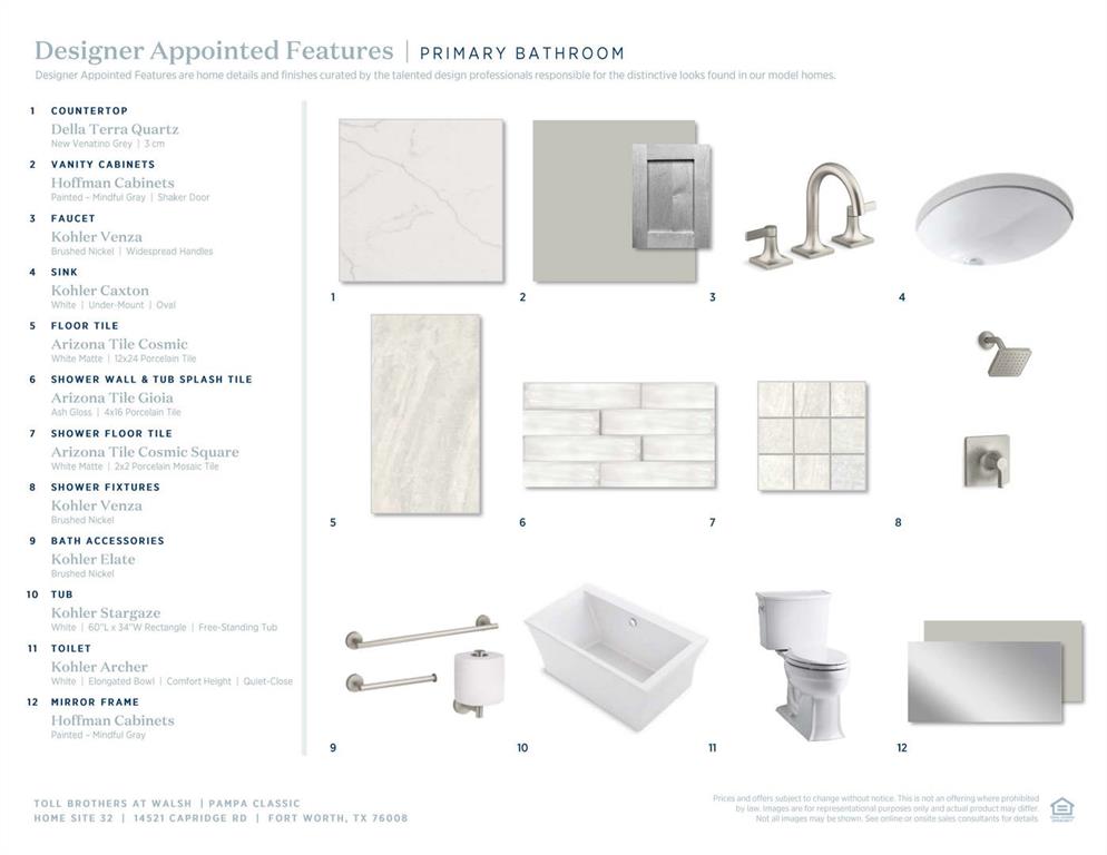 14521 Capridge Road Fort Worth, TX 76008 - Photo 15 of 19 Pampa Classic-Primary Bathroom Selections