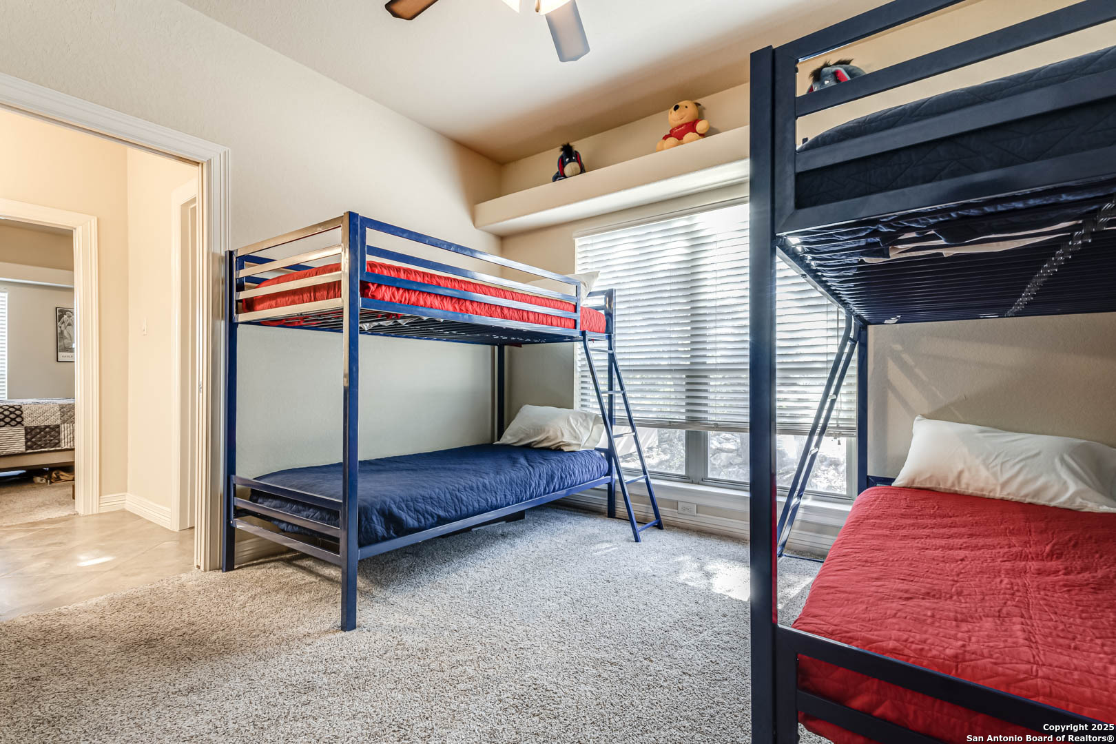 160 Gadwall Way Spring Branch, TX 78070 - Photo 18 of 45 a bedroom with a bunk bed and a dresser