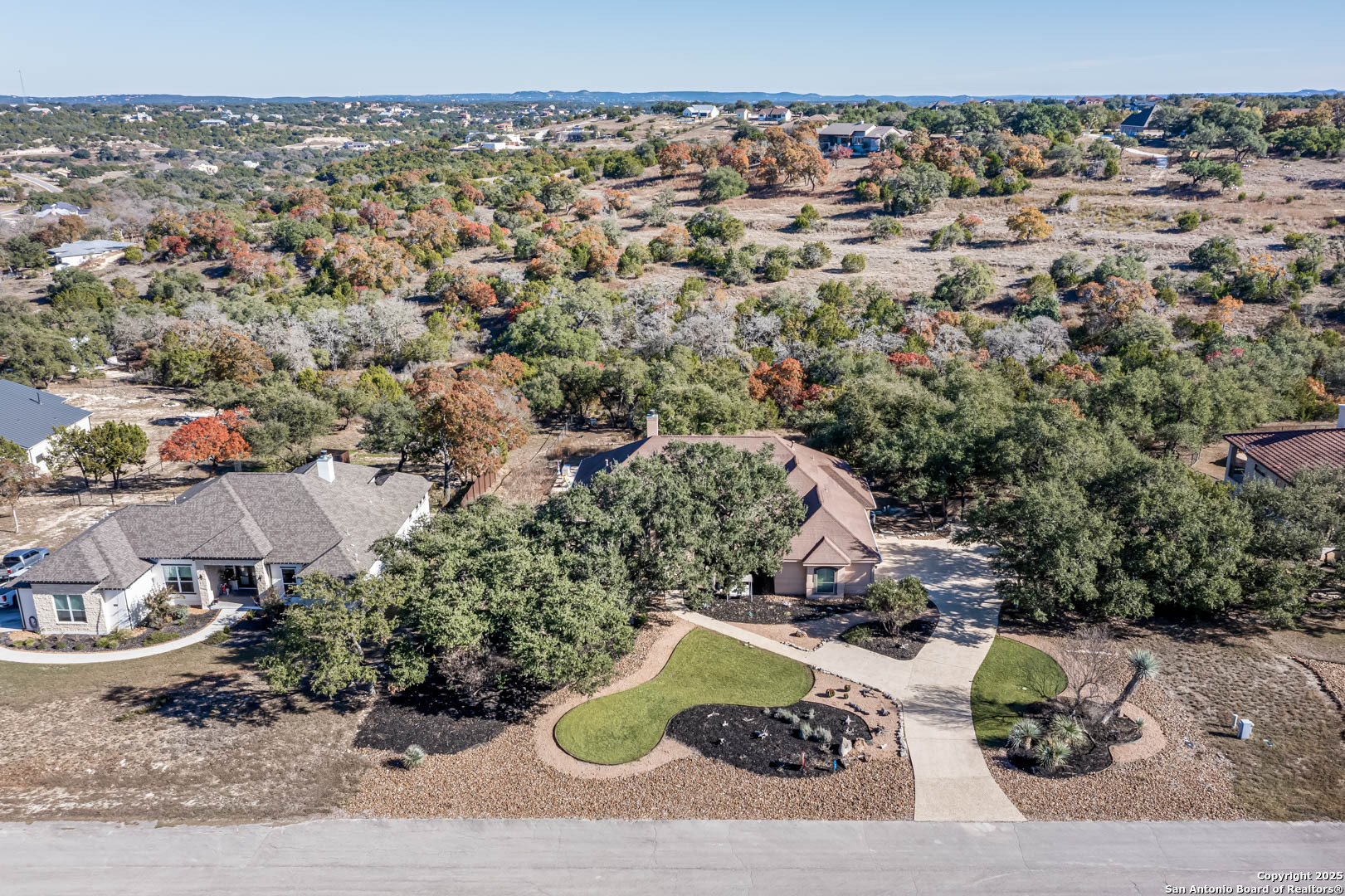 160 Gadwall Way Spring Branch, TX 78070 - Photo 33 of 45 an aerial view of a house with a yard
