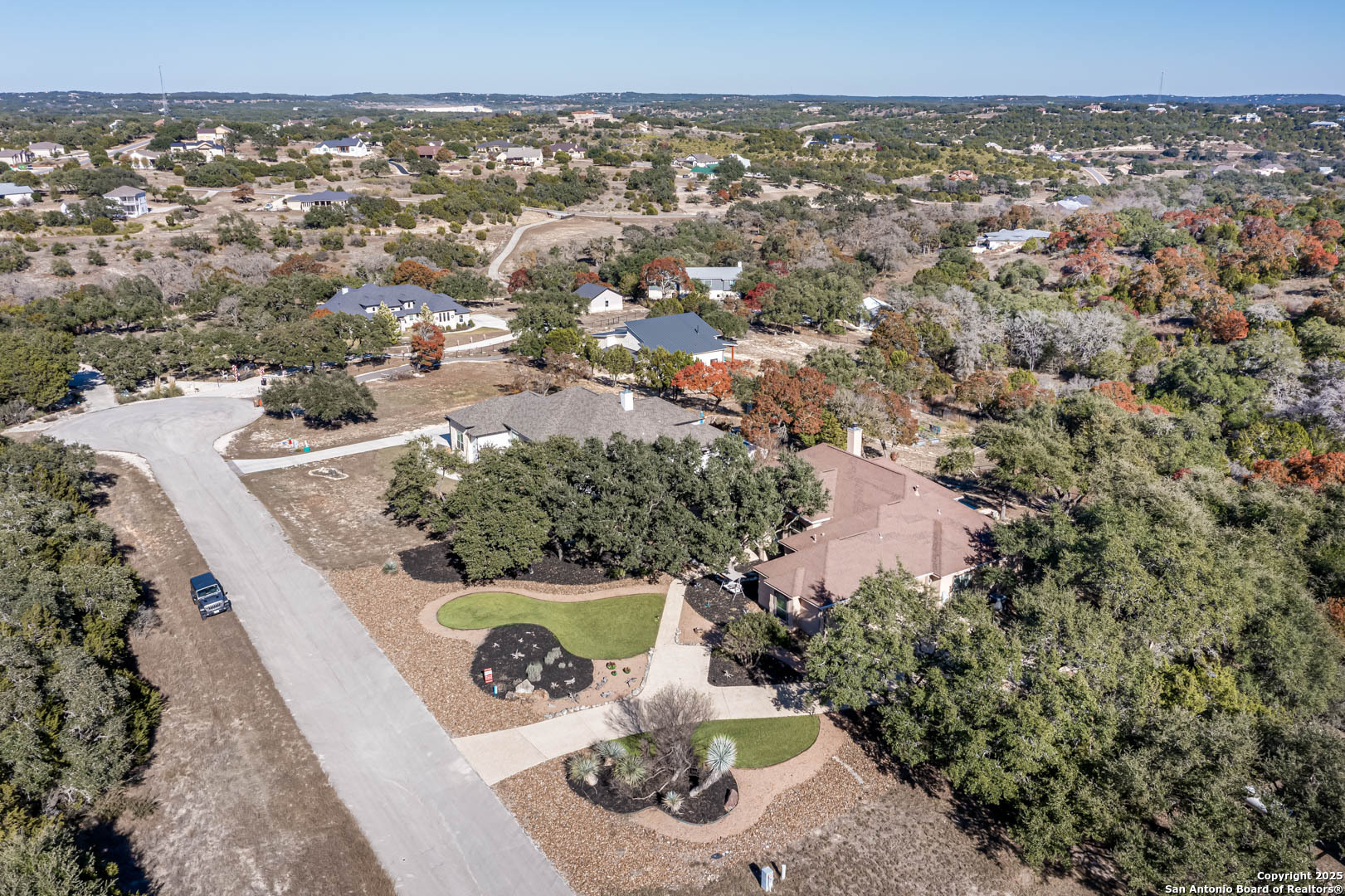 160 Gadwall Way Spring Branch, TX 78070 - Photo 35 of 45 an aerial view of a house with swimming pool and ocean view