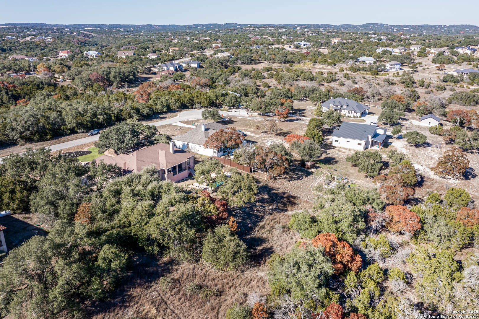 160 Gadwall Way Spring Branch, TX 78070 - Photo 36 of 45 an aerial view of residential houses with city and green space