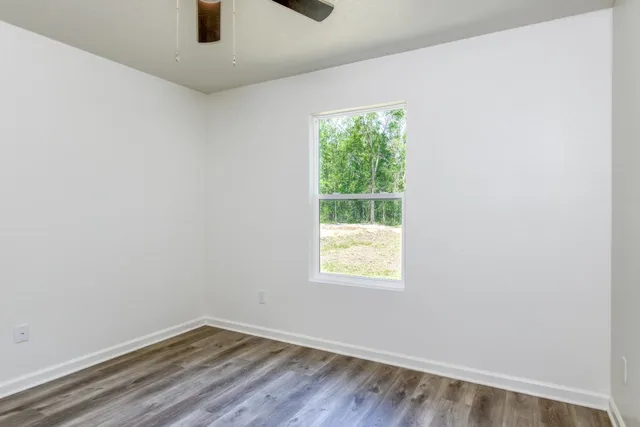 an empty room with a window