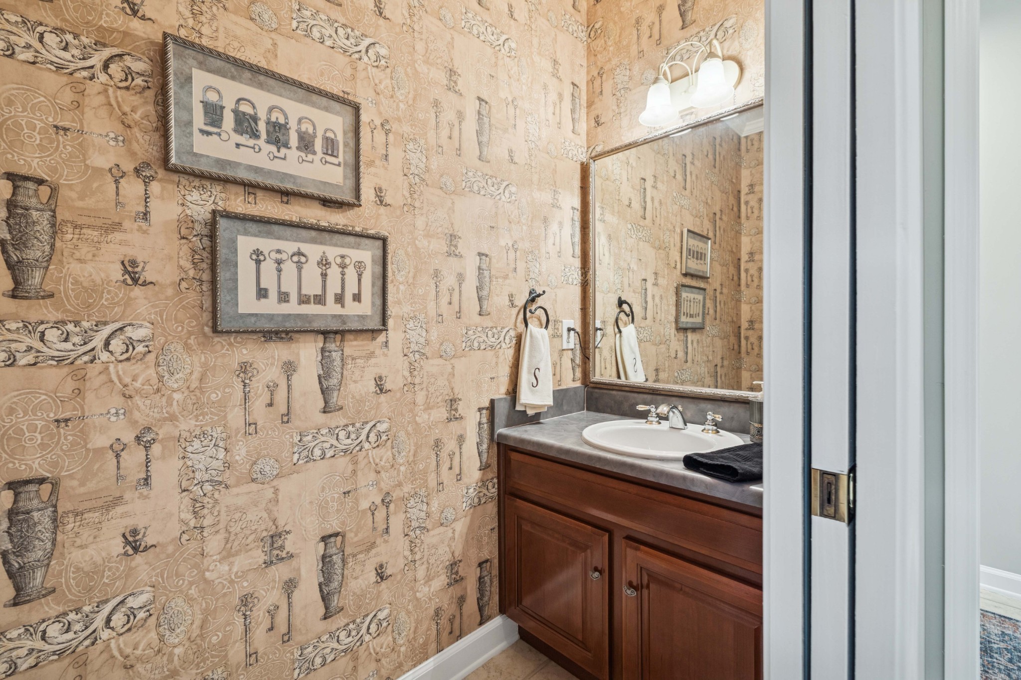 1205 Rock Springs Road Smyrna, TN 37167 - Photo 22 of 48 a bathroom with a granite countertop sink a toilet and a shower