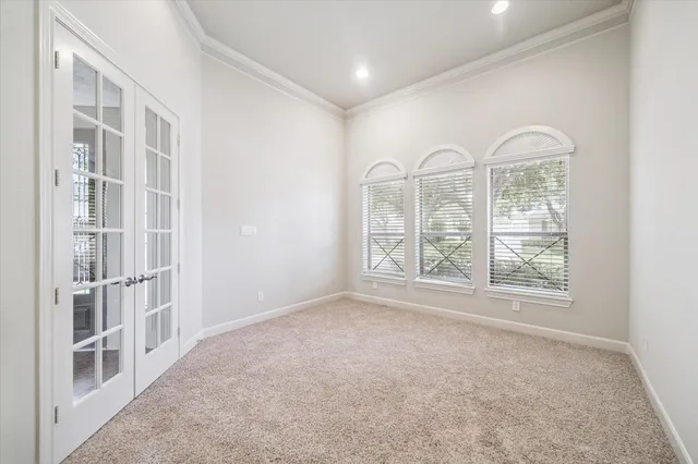 an empty room with a window