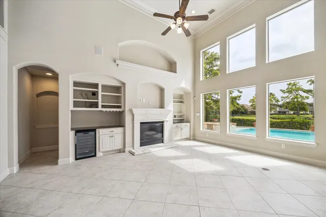 a view of an entryway with a glass door