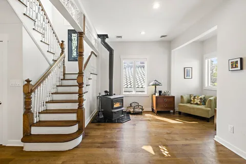 a living room with furniture and a couch