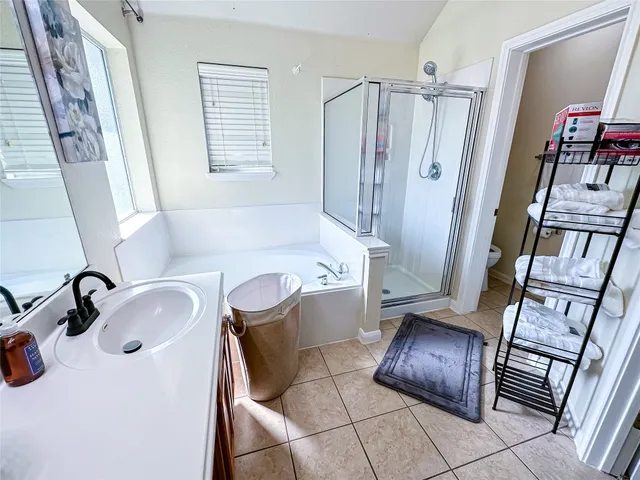 a bathroom with a sink and a tub