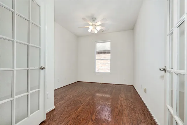 a view of a livingroom with a window