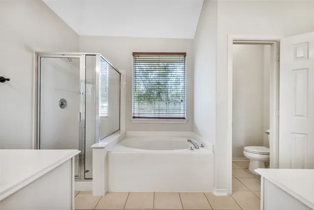 a bathroom with a bathtub a toilet a sink and a shower