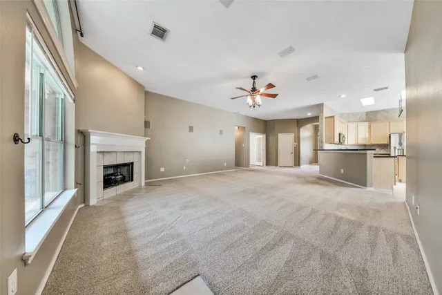 a view of a kitchen with a sink and a kitchen