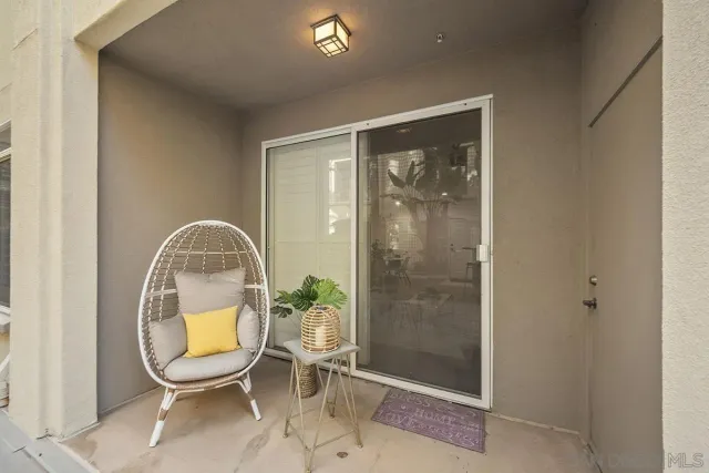 a house view with a seating space