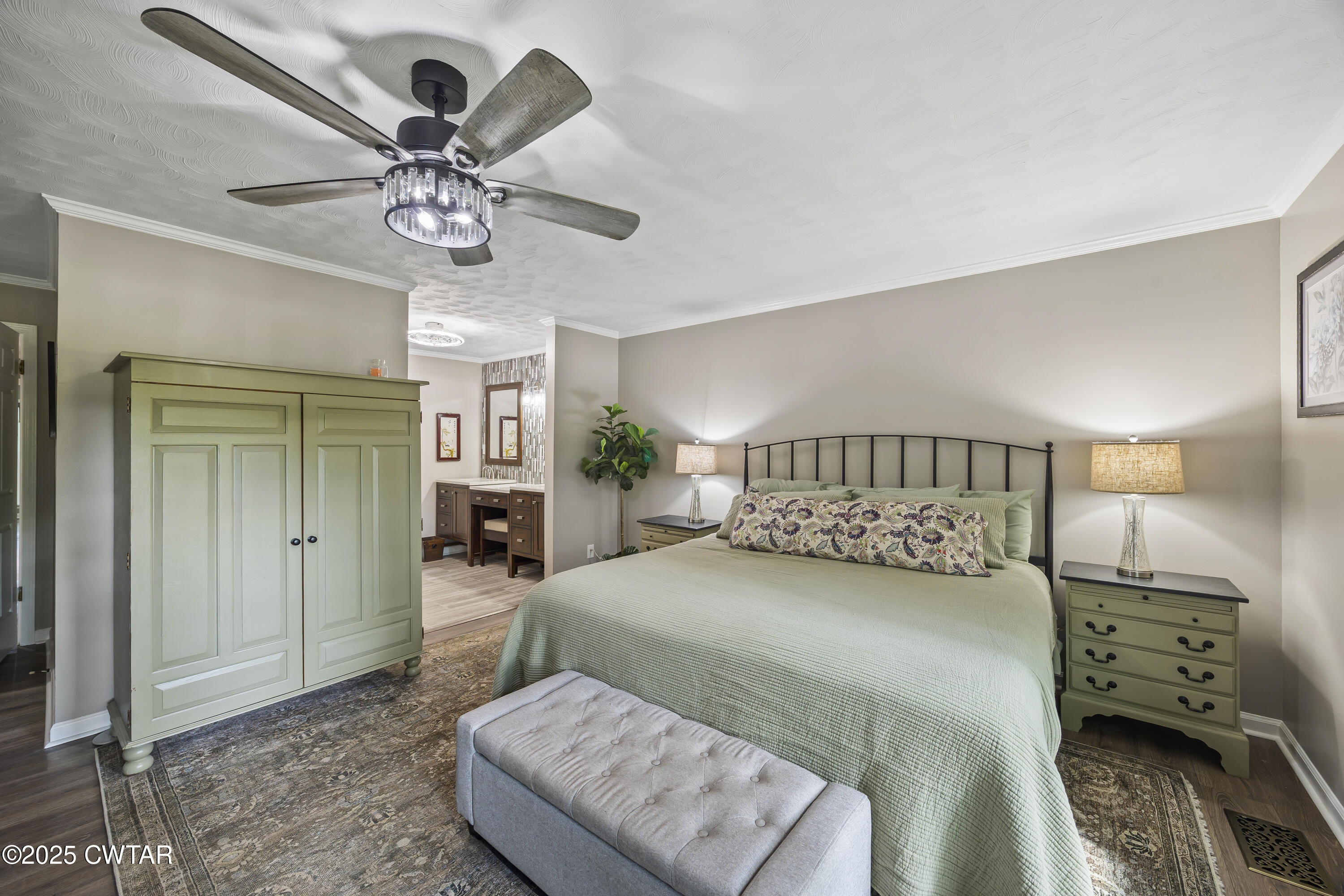 75 Old Humboldt Road Jackson, TN 38305 - Photo 21 of 33 a bedroom with a bed and ceiling fan