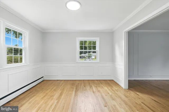 an empty room with a window