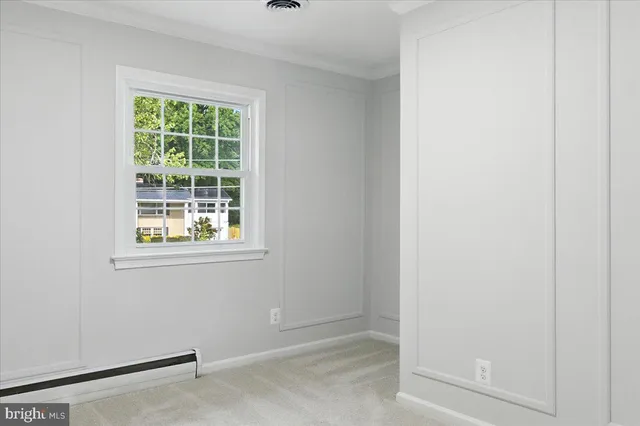 an empty room with a window