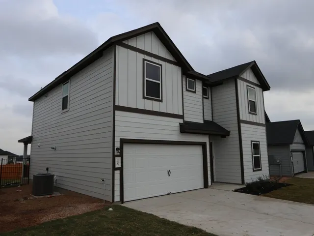 a house view with a outdoor space