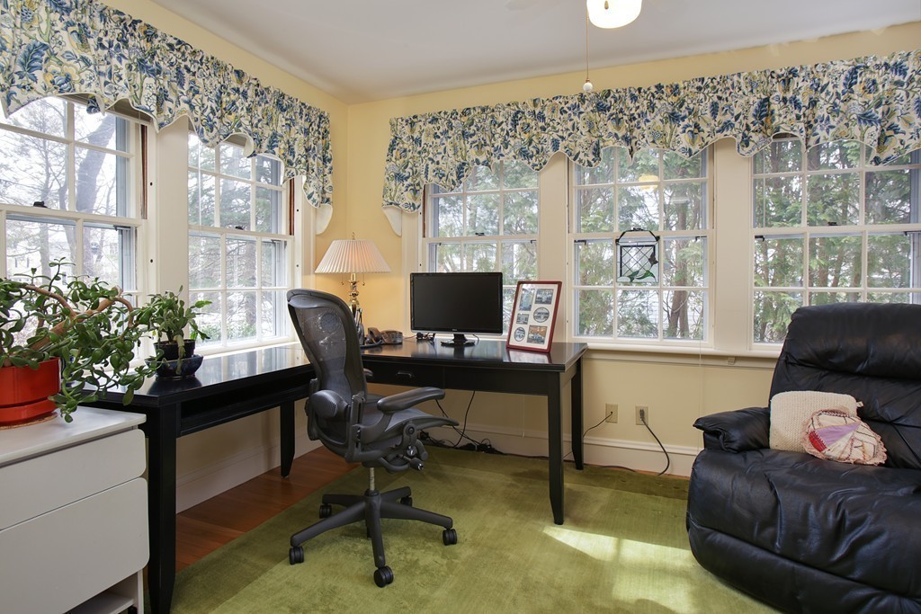 14 Pilgrim Road Wellesley, MA 02481 - Photo 11 of 20 a view of a livingroom with workspace and a window