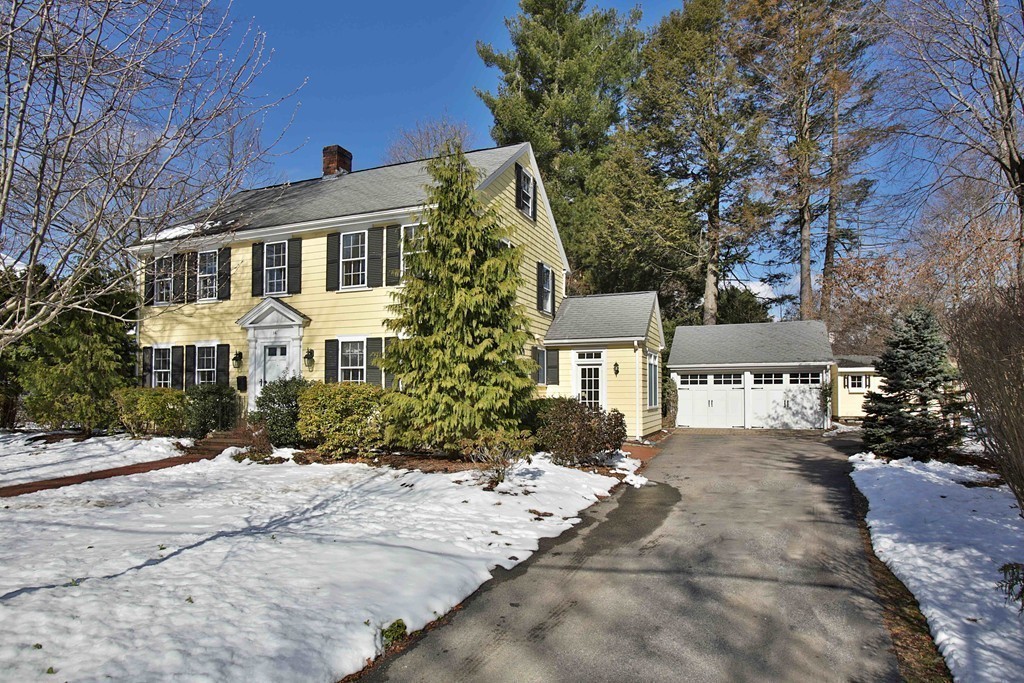 14 Pilgrim Road Wellesley, MA 02481 - Photo 20 of 20 a front view of a house with a yard