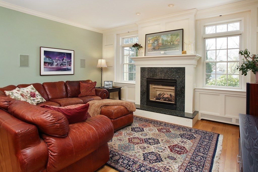 14 Pilgrim Road Wellesley, MA 02481 - Photo 6 of 20 a living room with furniture and a fireplace