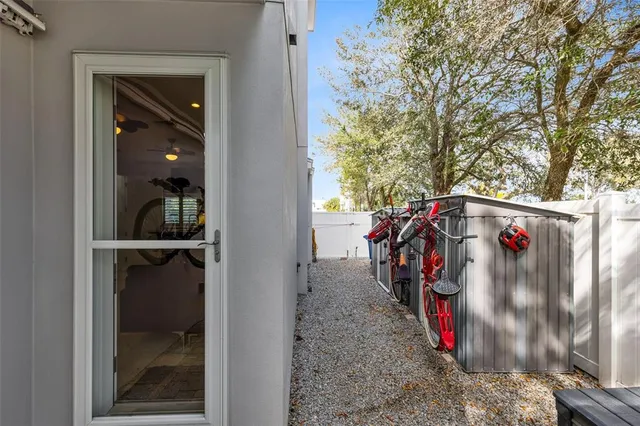 a view of a door and chair in the house