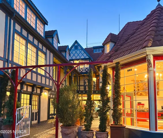 a view of a building from a windows