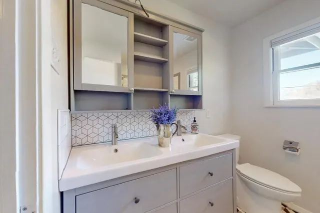 a bathroom with a sink and a toilet