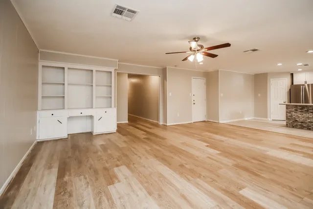a view of a livingroom with a fireplace