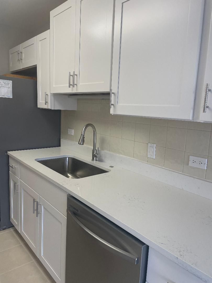 3801 Appian Way, Unit 302 Glenview, IL 60025 - Photo 5 of 16 a kitchen with stainless steel appliances granite countertop white cabinets and a sink
