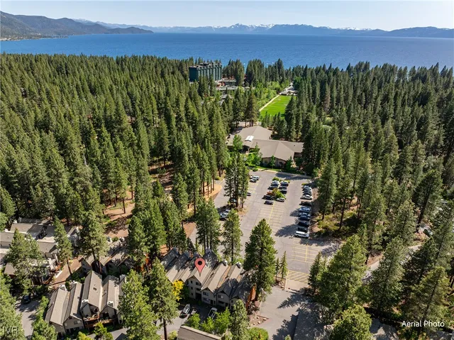 a view of a city and mountain view