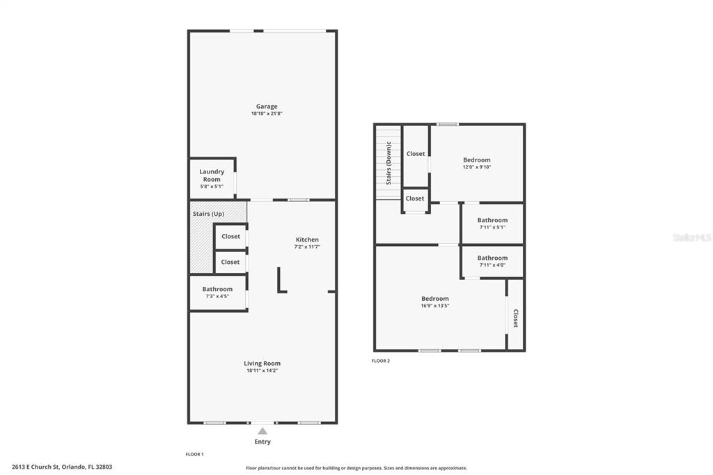 2613 East Church Street Orlando, FL 32803 - Photo 23 of 32 a picture of a floor plan