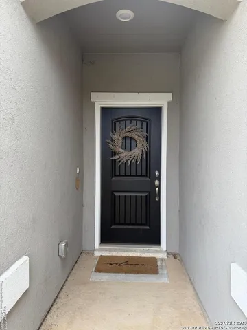 a view of front door