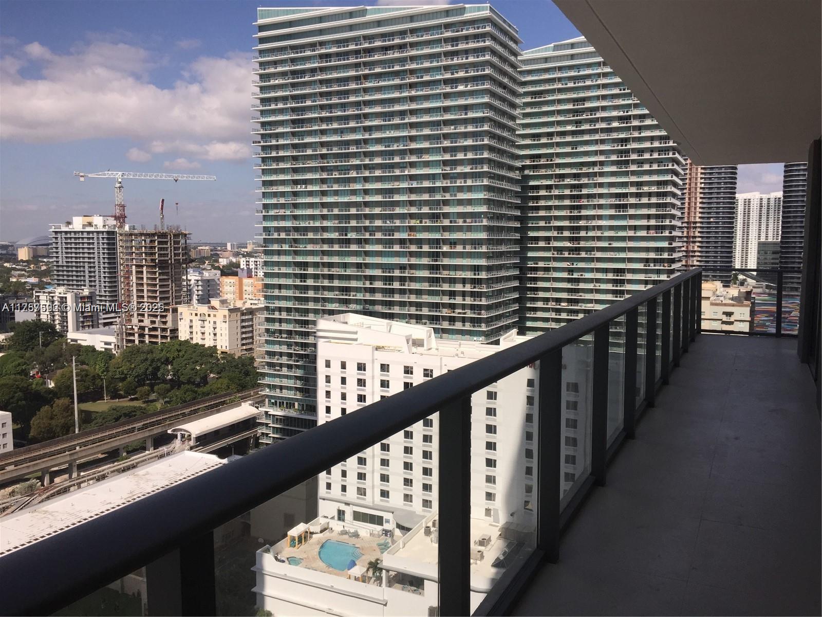 1300 South Miami Avenue, Unit 1910 Miami, FL 33130 - Photo 13 of 14 a view of balcony with city view