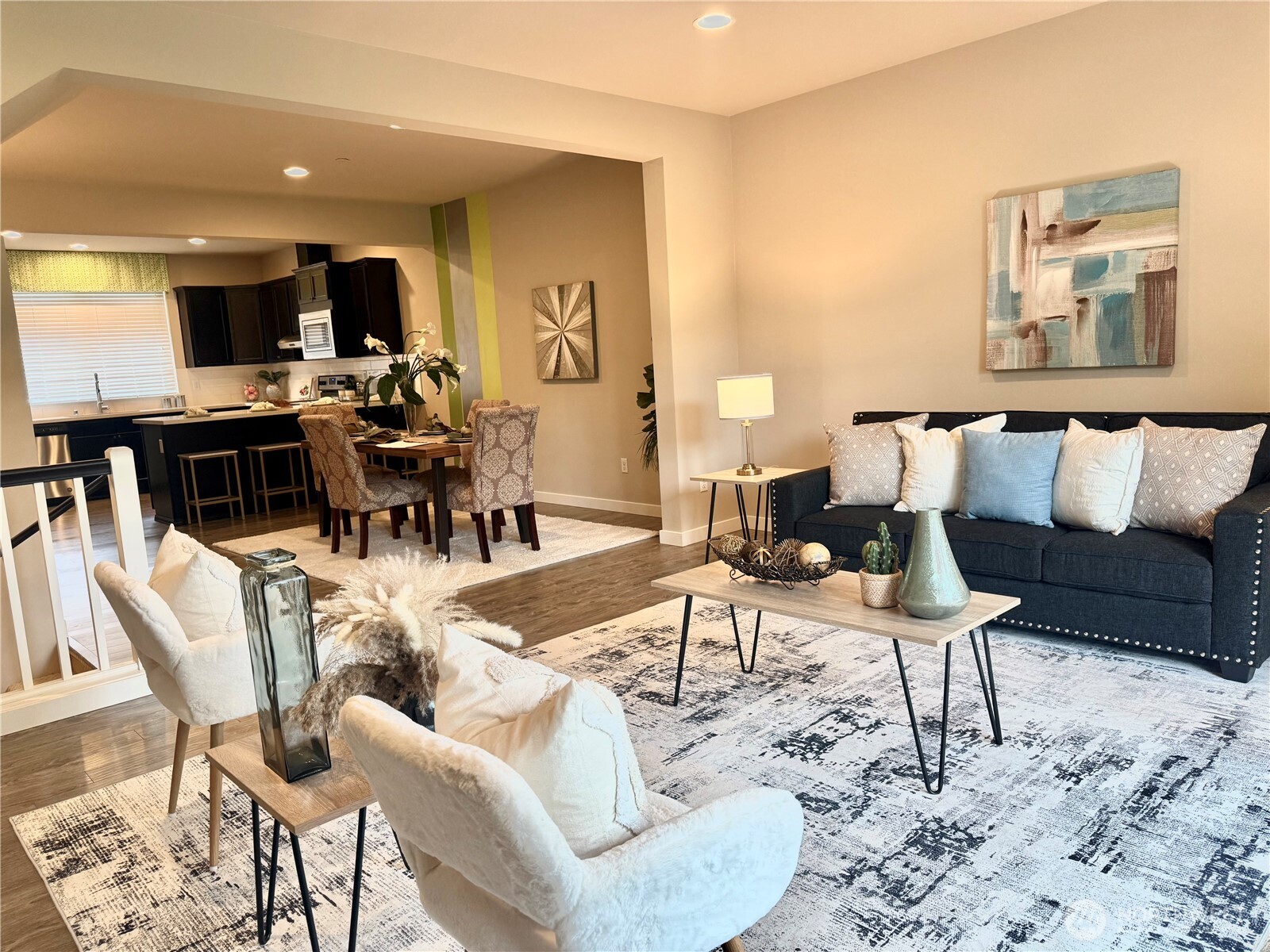 1928 78th Place Southeast Everett, WA 98203 - Photo 9 of 39 a living room with furniture and kitchen view