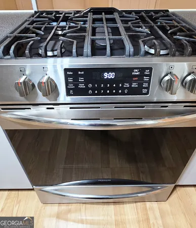 a close view of a stove top oven