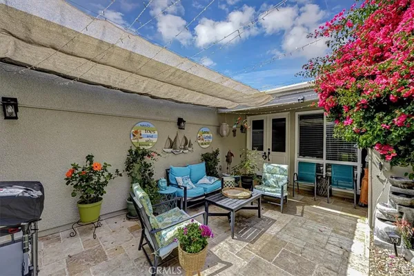 a outdoor space with furniture