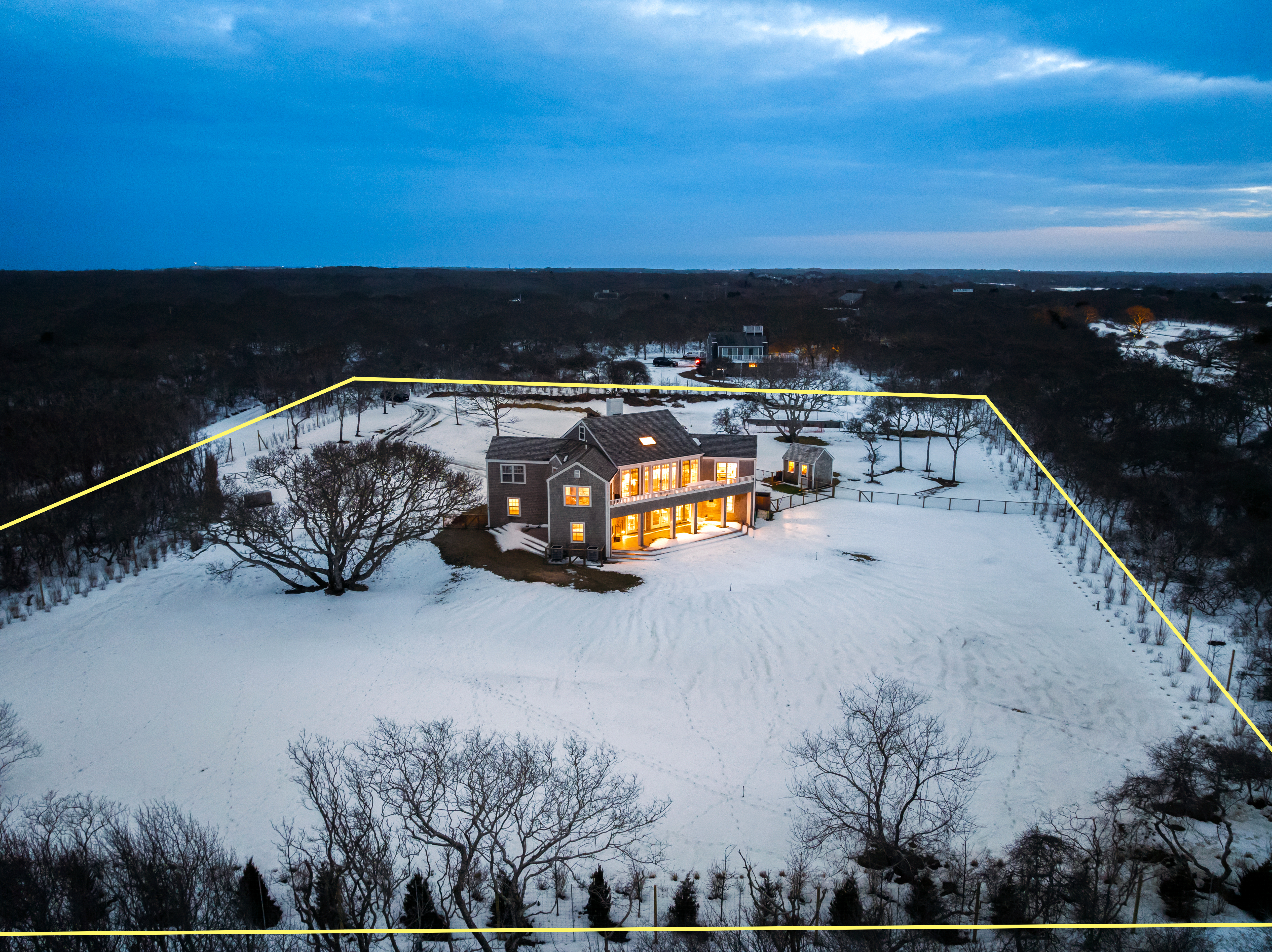 6 Fargo Way Nantucket, MA 02554 - Photo 23 of 28 6 Fargo Way Aerial with lot outlined