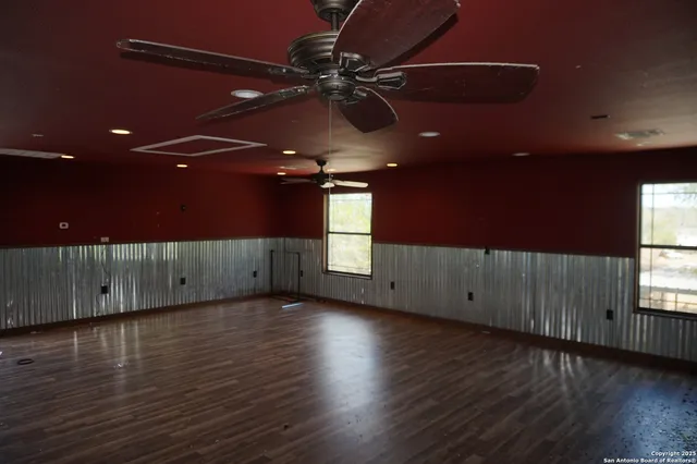 a backyard of a house with seating space