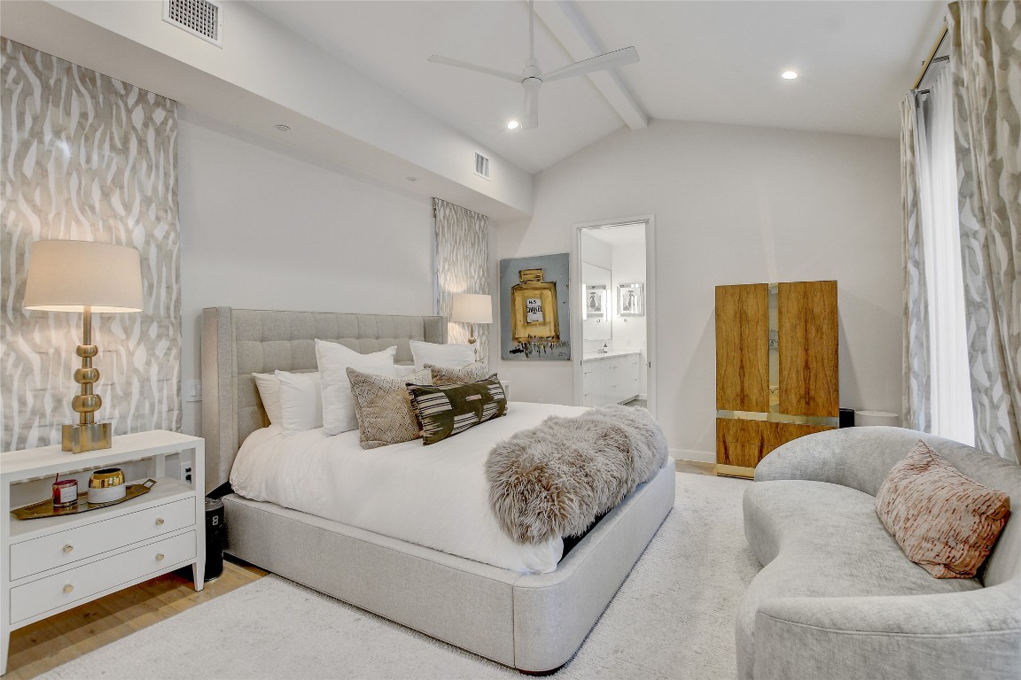 2006 Ford Street Austin, TX 78704 - Photo 14 of 40 Primary bedroom with vaulted ceilings