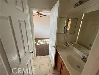 a view of room with a hallway