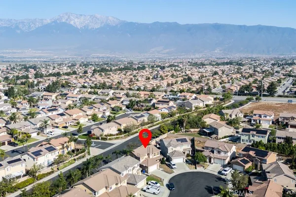an aerial view of multiple house