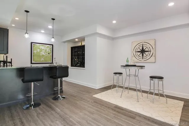 a workspace with furniture and window