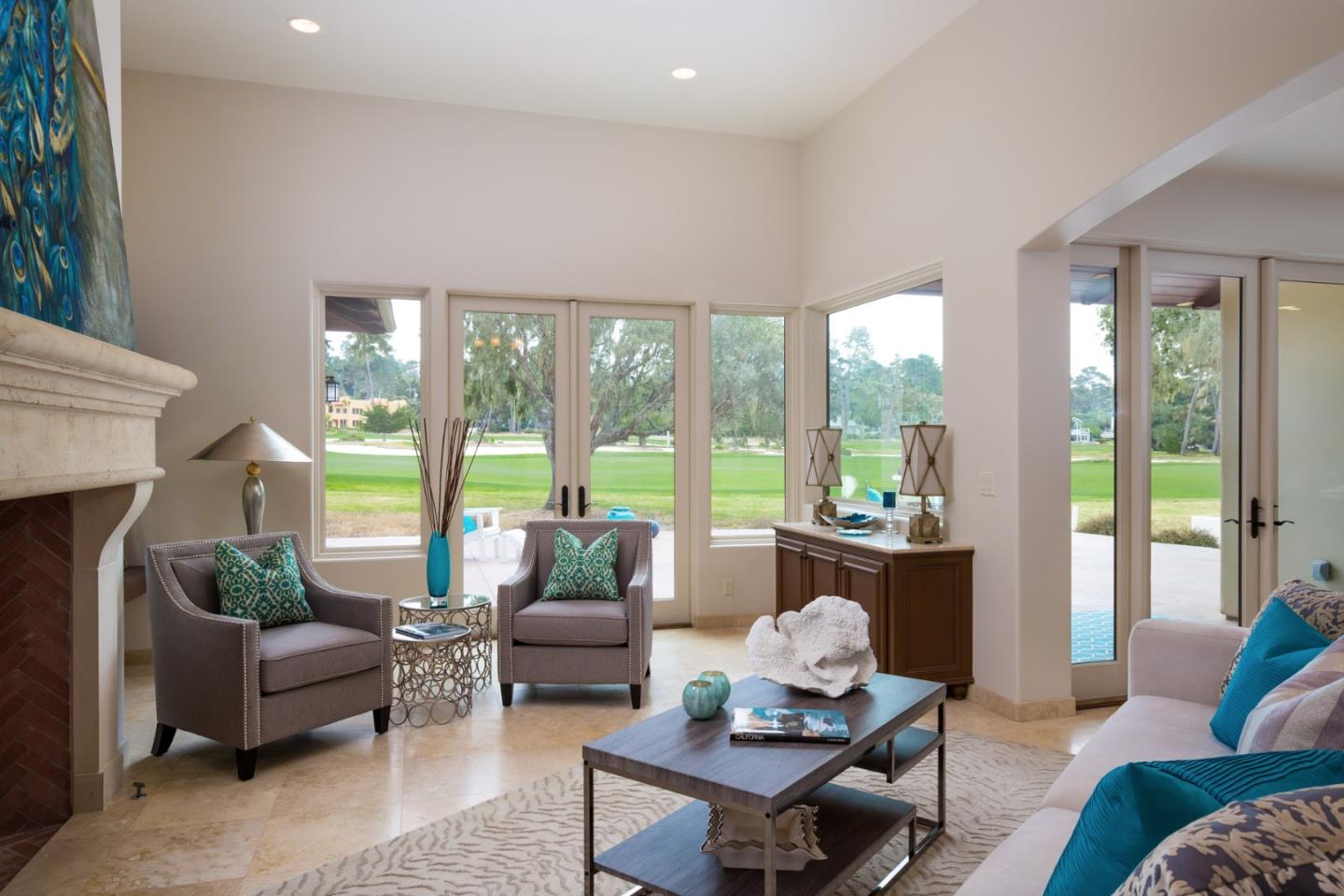 1048 Rodeo Road Pebble Beach, CA 93953 - Photo 7 of 16 a living room with furniture and a large window
