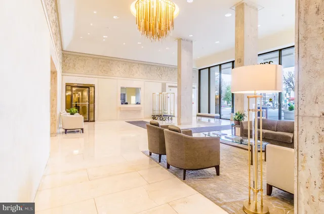 a view of a swimming pool with a yard and plants