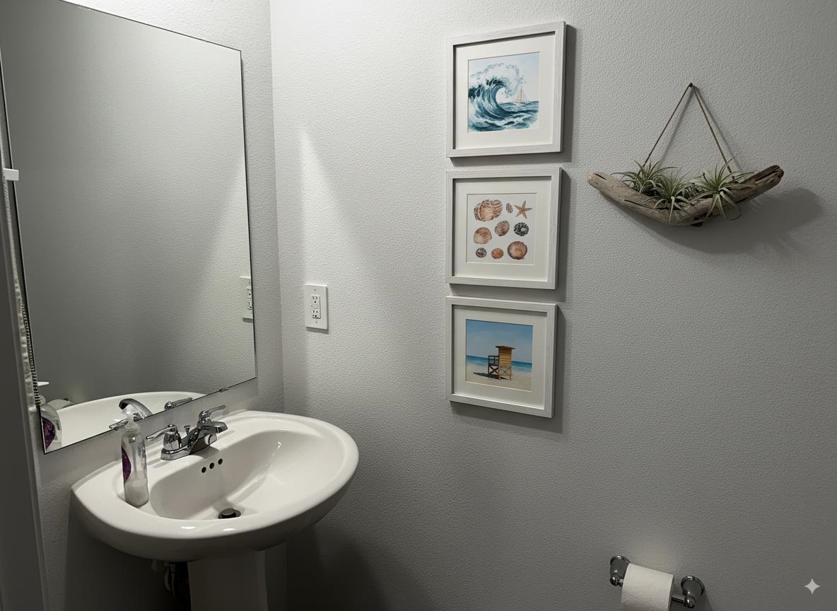 303 Redbud Road Palm Coast, FL 32137 - Photo 13 of 18 a bathroom with a sink and a mirror