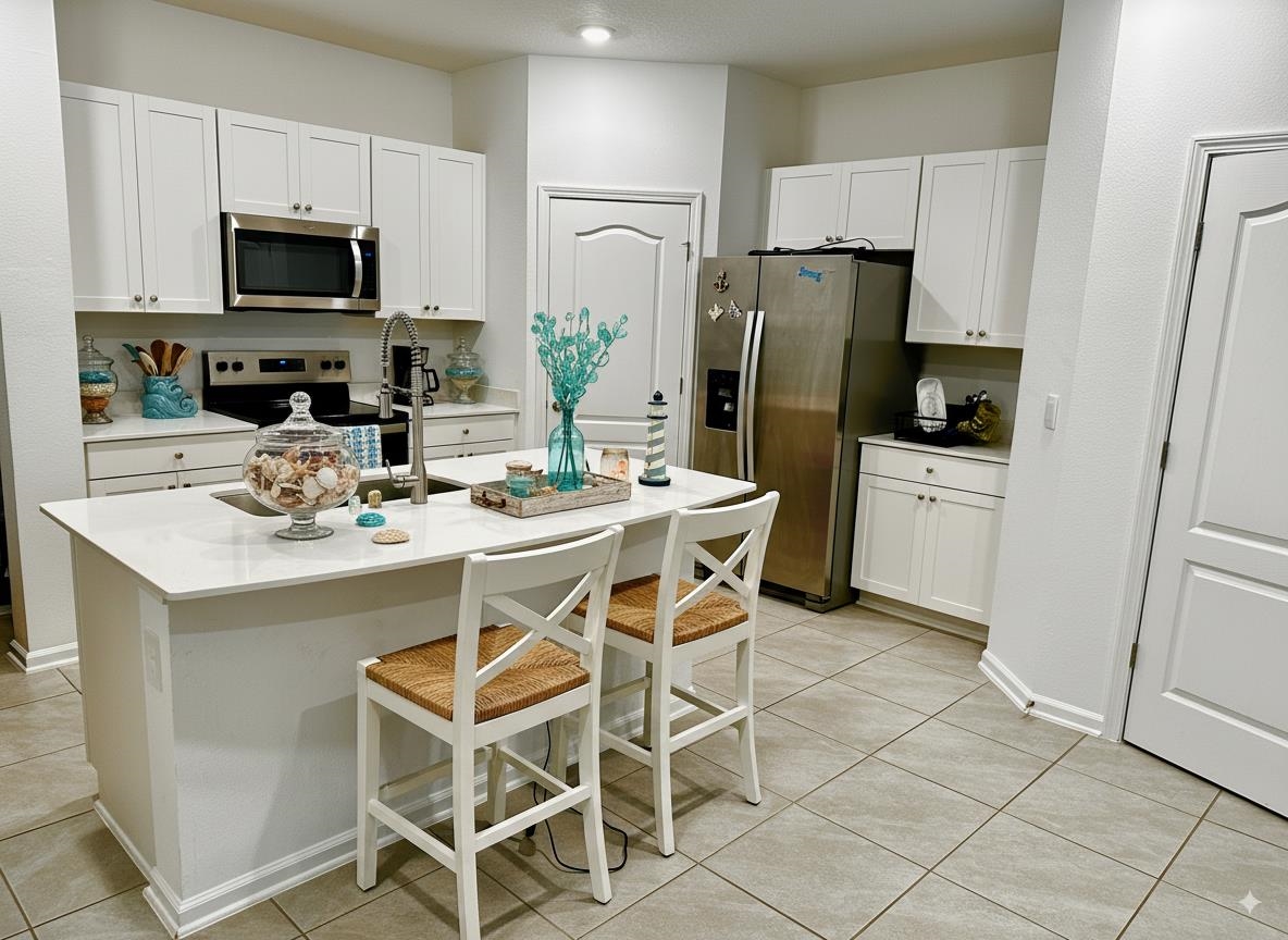 303 Redbud Road Palm Coast, FL 32137 - Photo 2 of 18 a kitchen with stainless steel appliances a stove a sink refrigerator and a stove top oven